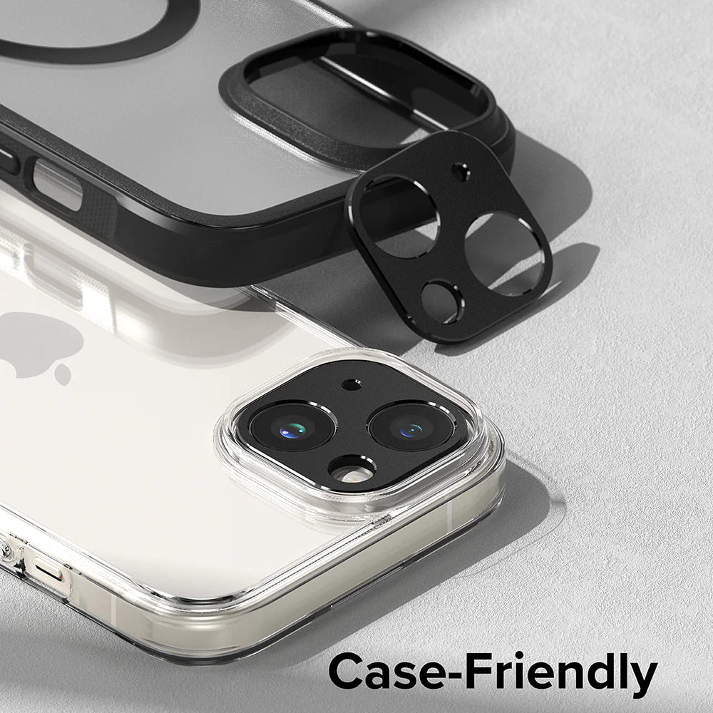 Cadre de protection pour caméra arrière Ringke Styling pour Apple iPhone 15 Plus / 15, Aluminium, Noir
