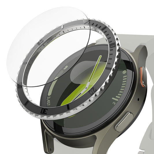 Cadre de protection Ringke Premium Styling pour Samsung Galaxy Watch7 44mm, Modèle 3, Noir