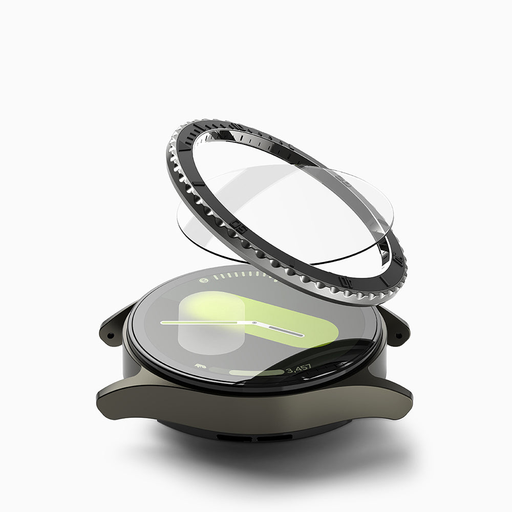Ringke Premium Styling Schutzrahmen für Samsung Galaxy Watch7 44mm, Modell 3, Schwarz