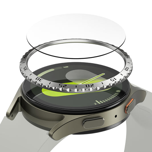 Cadre de protection Ringke Styling pour Samsung Galaxy Watch7 40mm, Modèle 5, Argenté