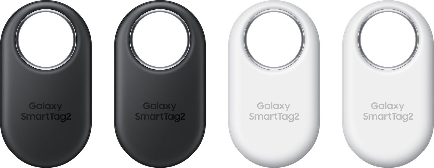 Samsung Galaxy SmartTag2 Tracker 4er Set | 2x Schwarz & 2x Weiß | IP67 | UWB