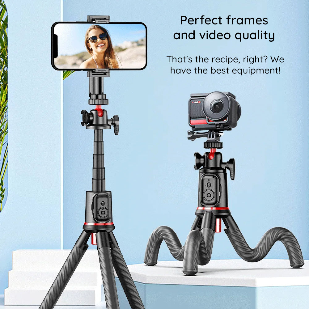 Selfie Stick Bluetooth Techsuit C03, Universal, Schwarz