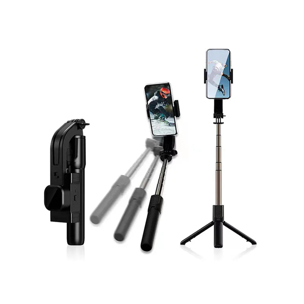 Perche à selfie Bluetooth Techsuit C06, Universelle, Noire