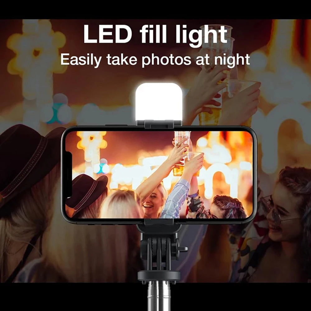 Selfie Stick Bluetooth Techsuit L02s, Universal, Schwarz
