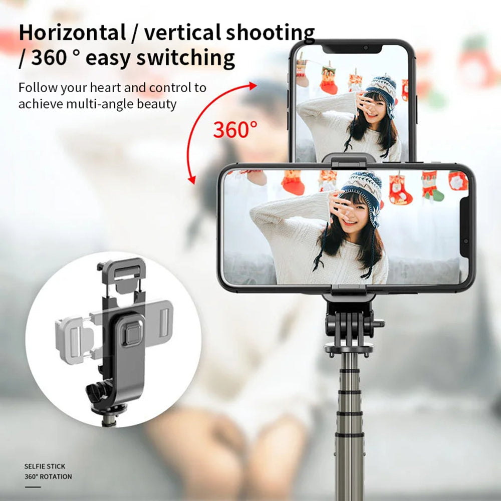 Perche à selfie Bluetooth Techsuit L03, Universelle, Noire