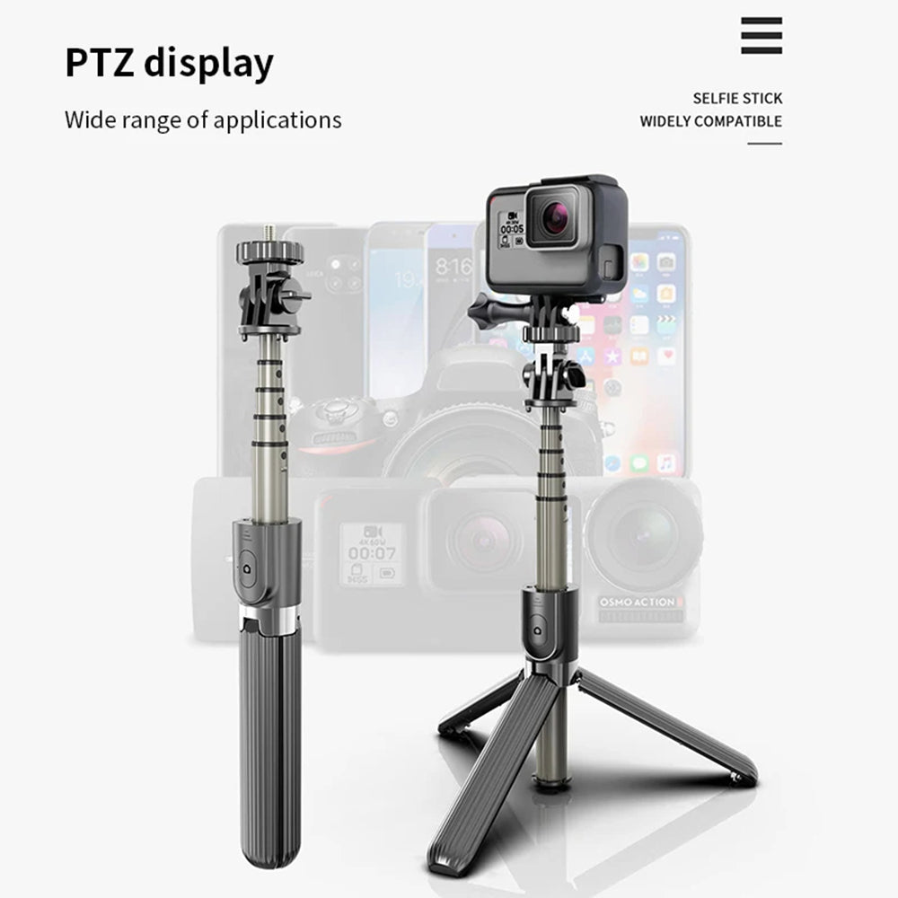 Perche à selfie Bluetooth Techsuit L03, Universelle, Noire
