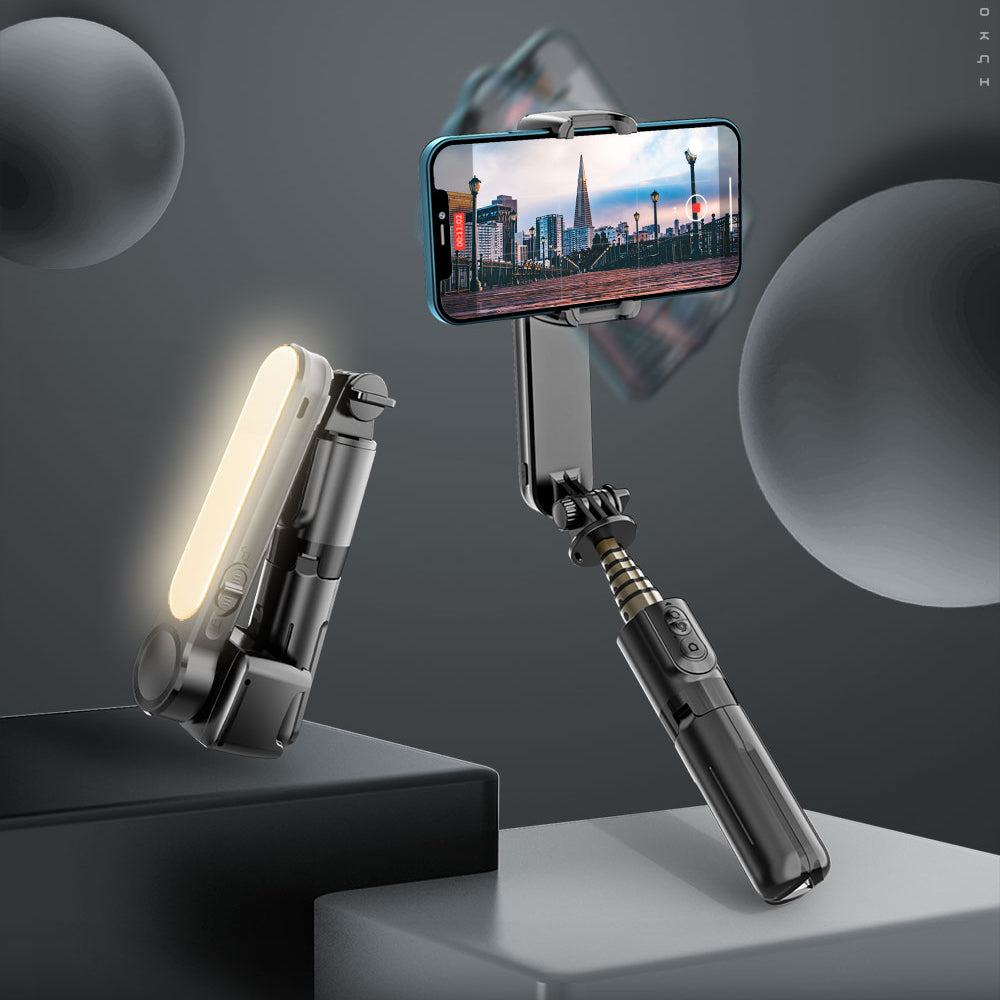 Stabilisateur Gimbal Bluetooth Techsuit L09, Universel, Noir