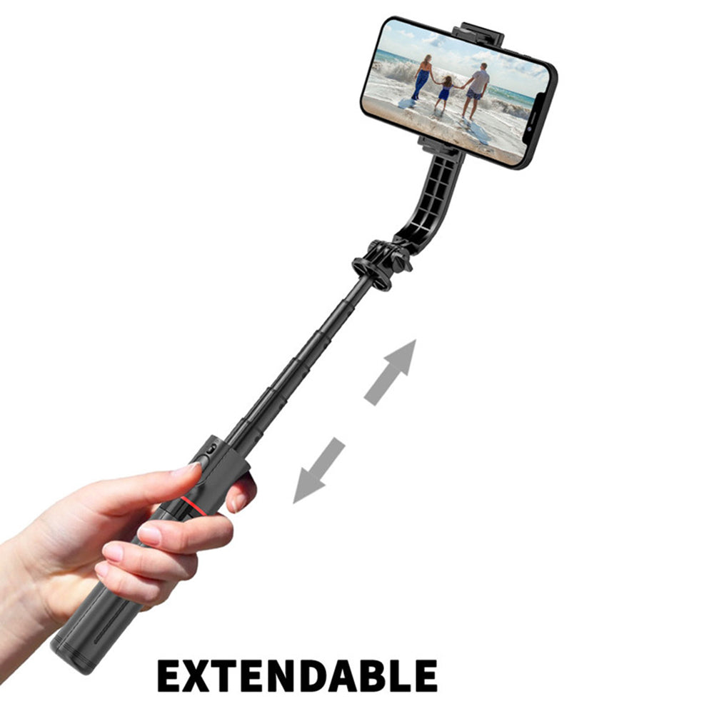 Perche à selfie Bluetooth Techsuit L12, Universelle, Noire