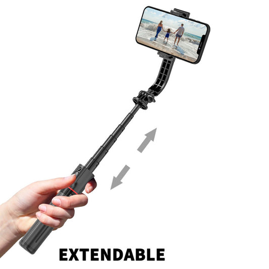 Selfie Stick Bluetooth Techsuit L12, Universal, Schwarz