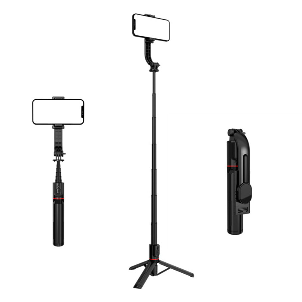 Perche à selfie Bluetooth Techsuit L12, Universelle, Noire