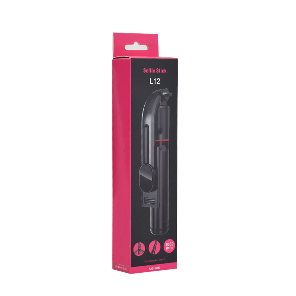 Perche à selfie Bluetooth Techsuit L12, Universelle, Noire