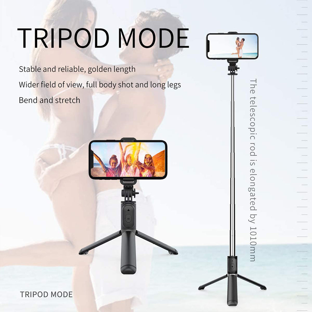 Selfie Stick Bluetooth Techsuit Q01, Universal, Weiß