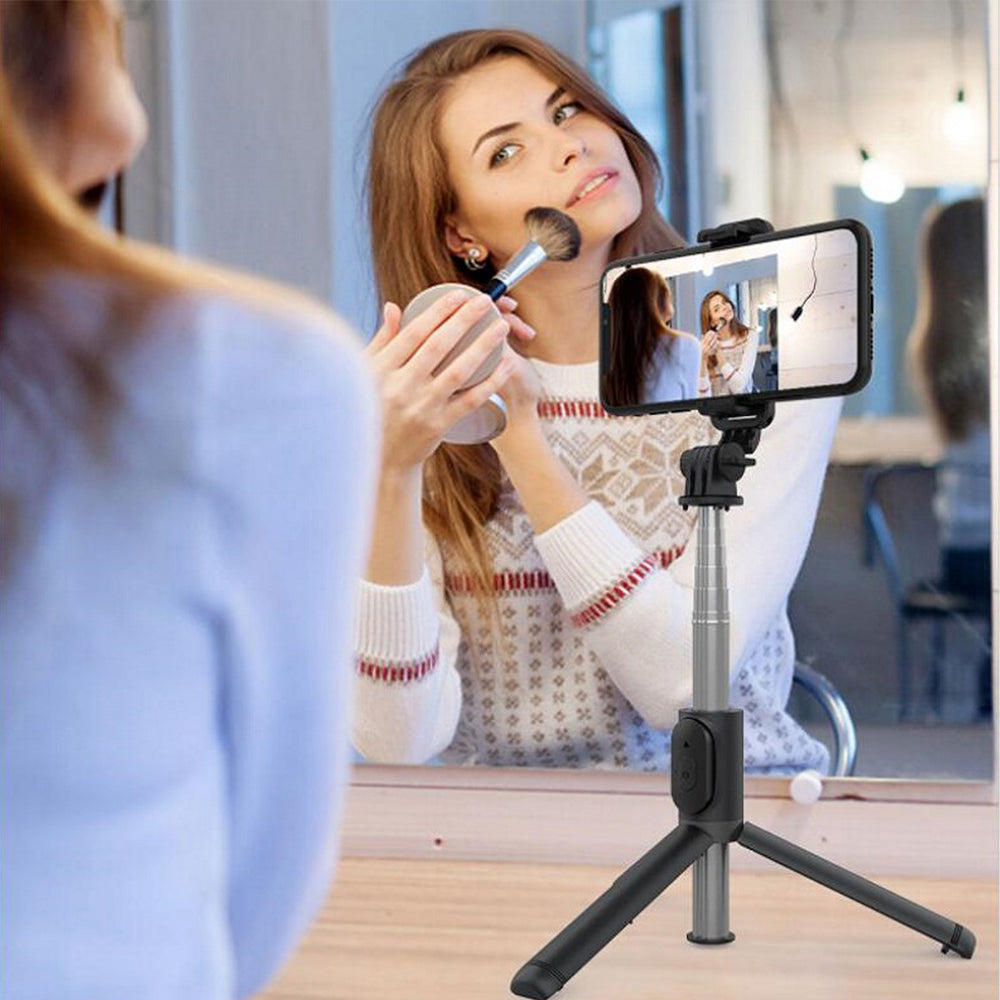 Perche à selfie Bluetooth Techsuit Q01, Universelle, Noire