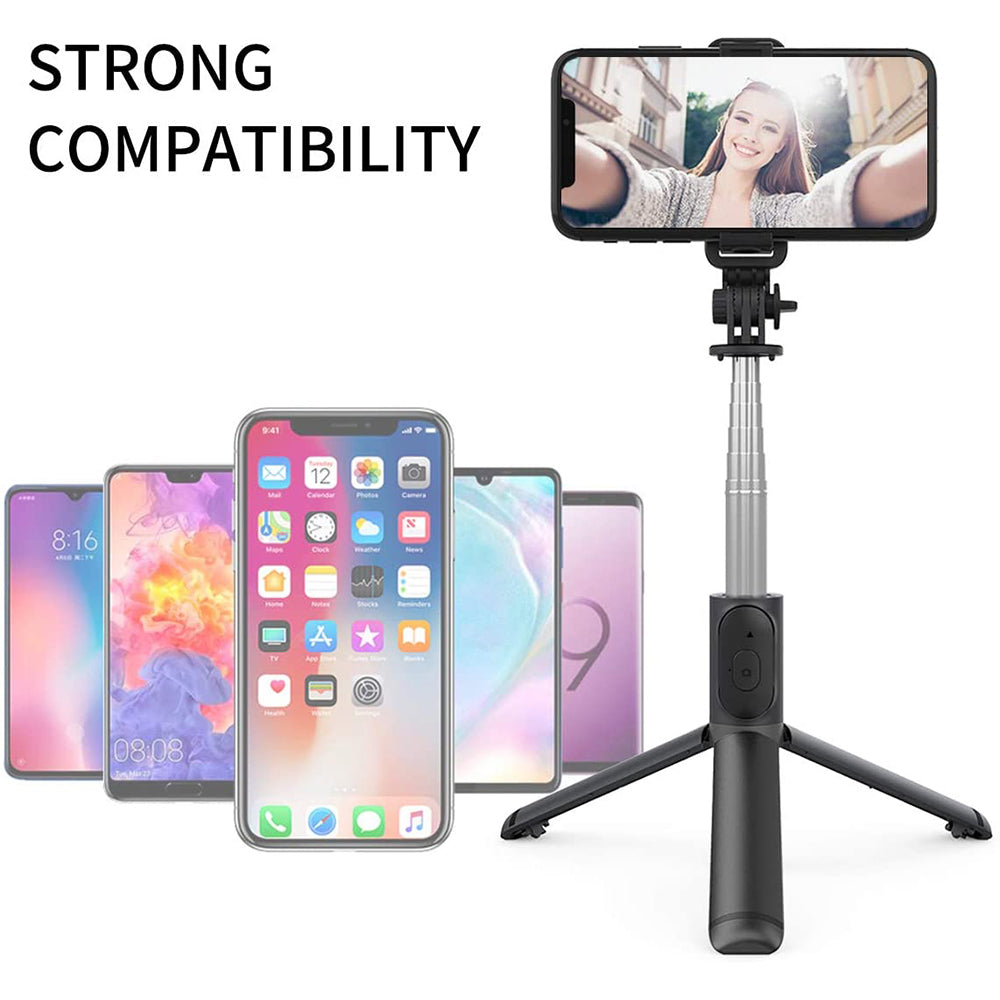Perche à selfie Bluetooth Techsuit Q01, Universelle, Noire