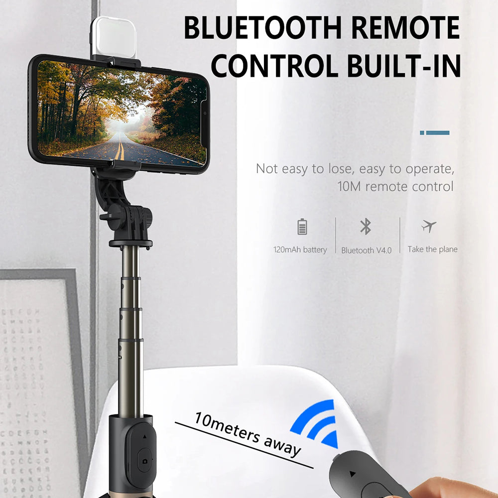 Selfie Stick Bluetooth Techsuit Q03s, Universal, Schwarz
