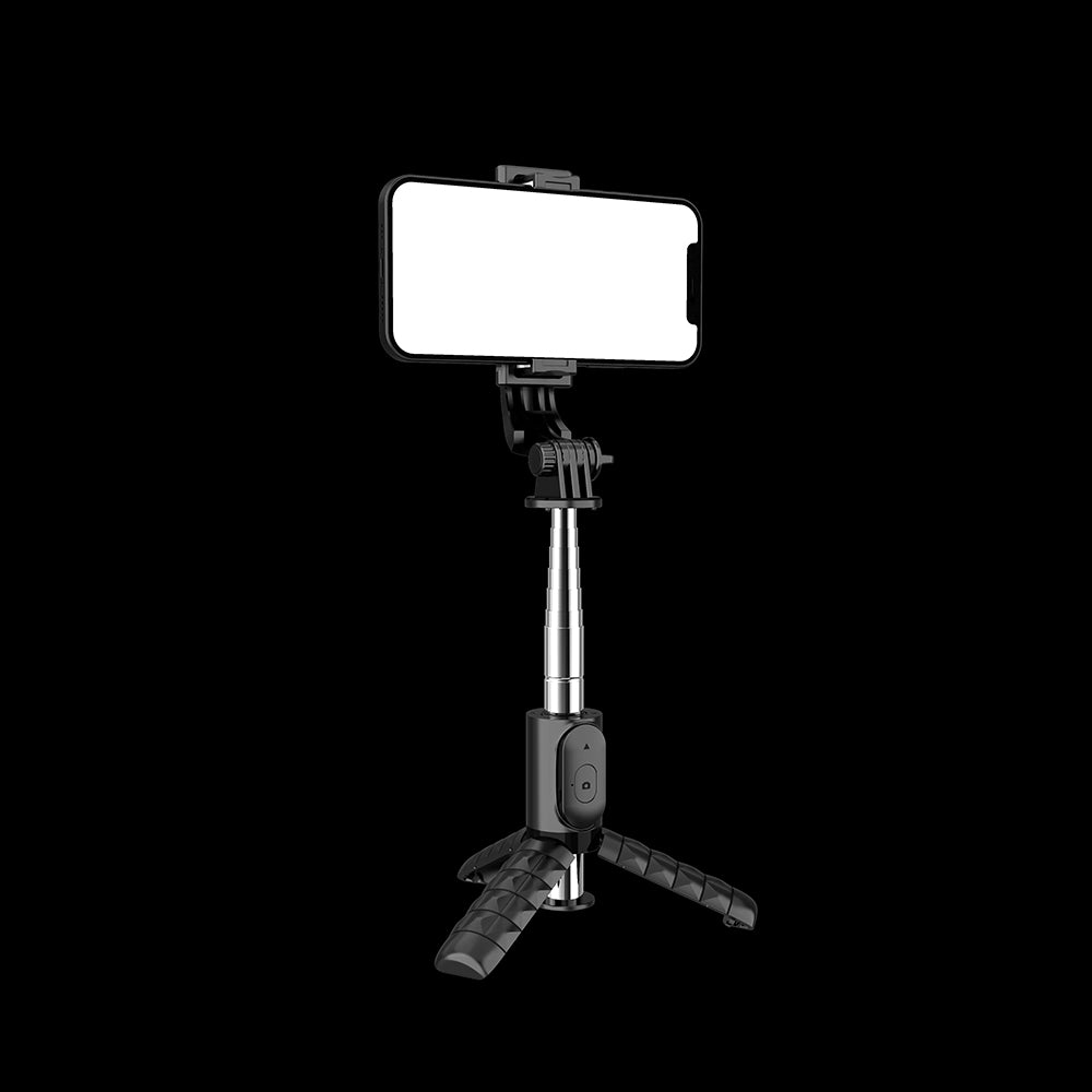 Selfie Stick Bluetooth Techsuit Q11, Universal, Schwarz