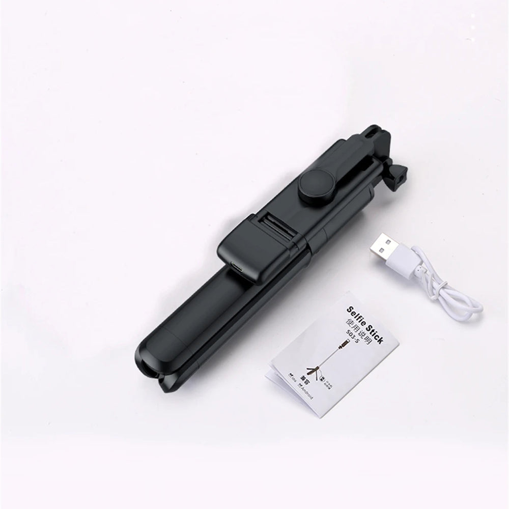 Selfie Stick Bluetooth Techsuit S03-S, Universal, Schwarz