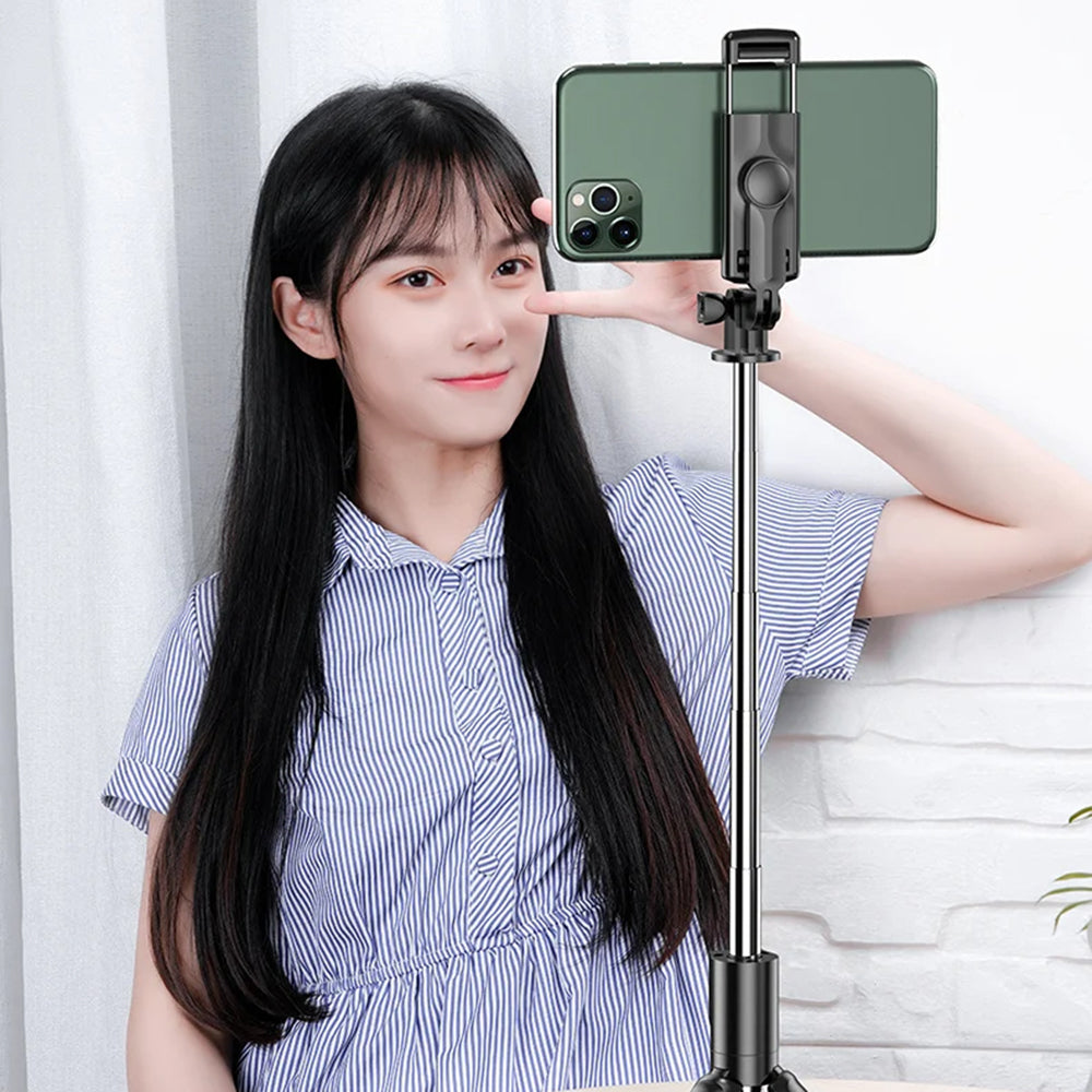Perche à selfie Bluetooth Techsuit S03, Universel, Noir