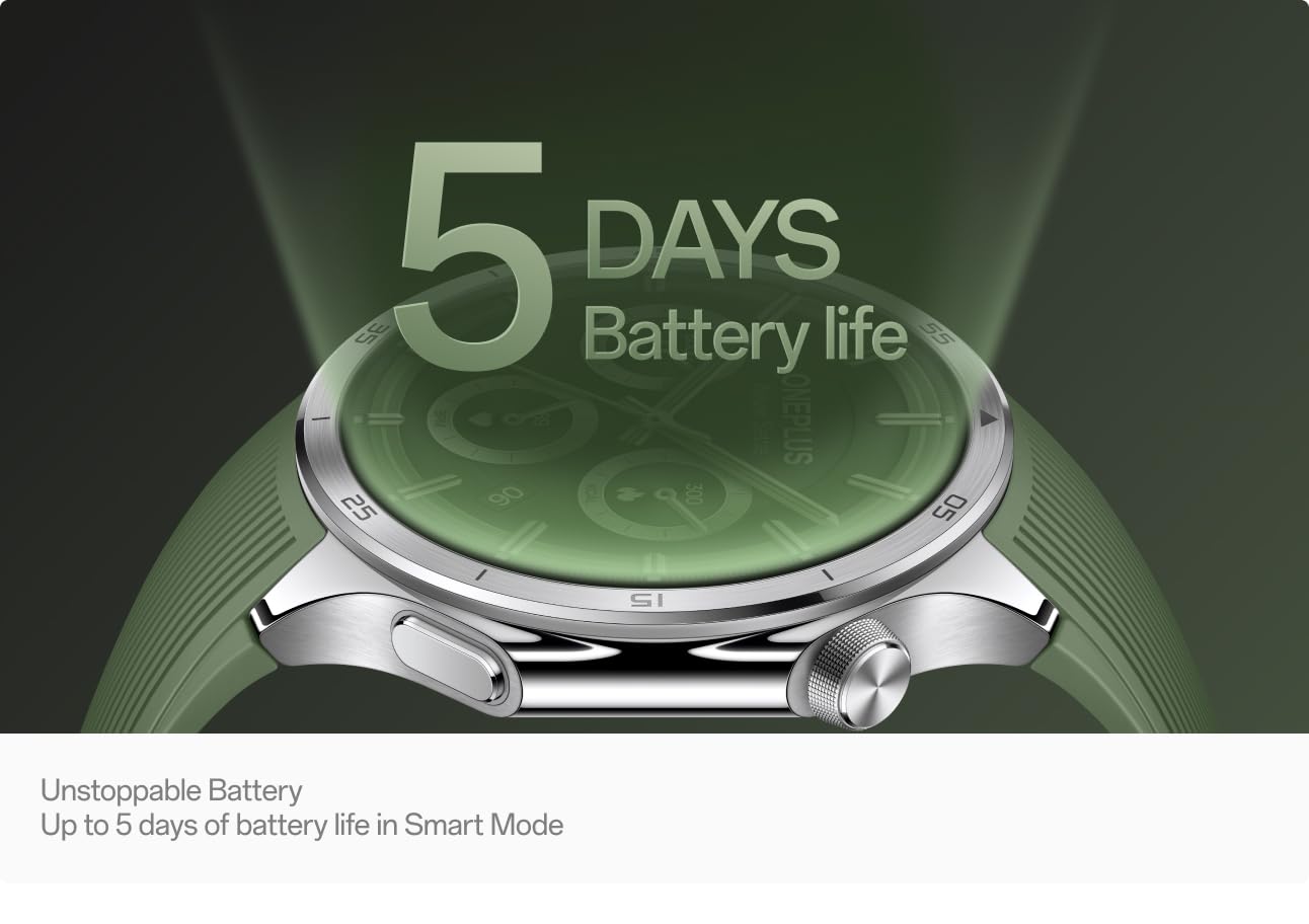 Montre connectée OnePlus Watch 3, 46mm, Vert, Reconditionné 5491100341