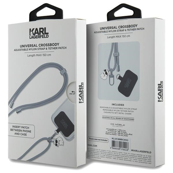 Cordon Téléphone Karl Lagerfeld Choupette, Gris