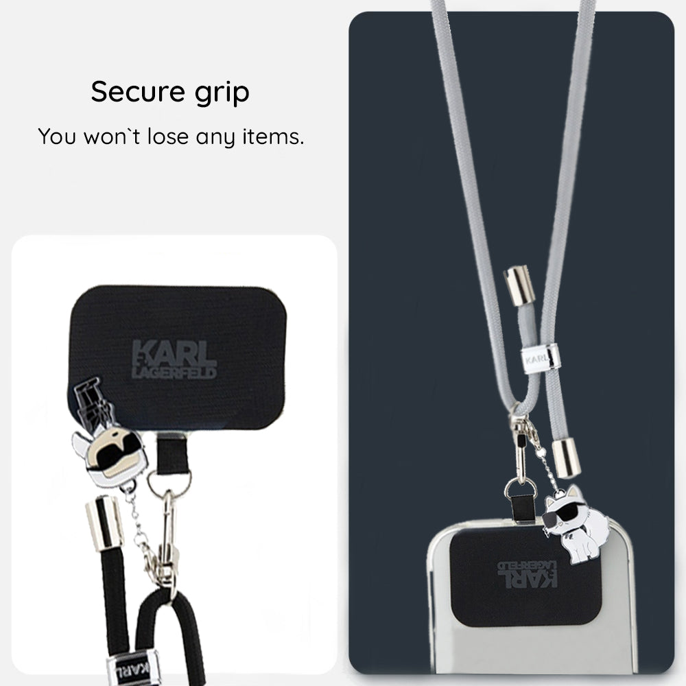 Karl Lagerfeld Ikonik Karl Telefonkordel, Schwarz