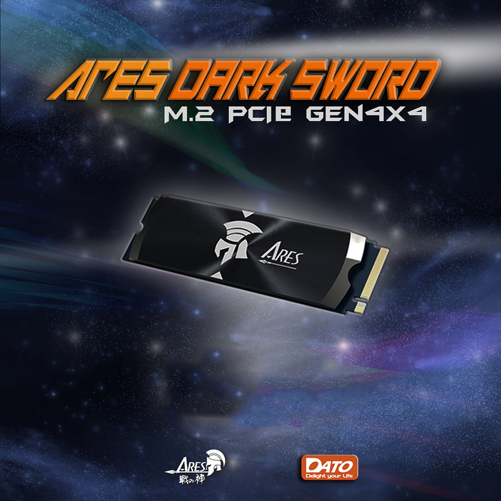 Solid State Drive (SSD) Dato Ares Dark Sword, 1TB, NVMe 1.4, PCIE Gen4x4, Noir ARSDSK-1TB