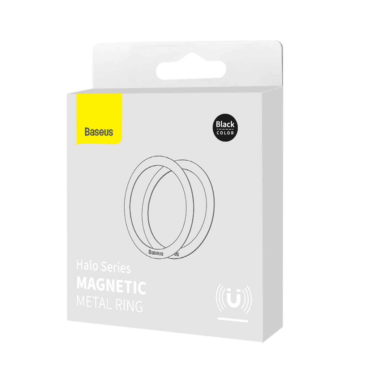 Baseus Halo Metallic Sticker, Set of 2 pieces, Black PCCH000001