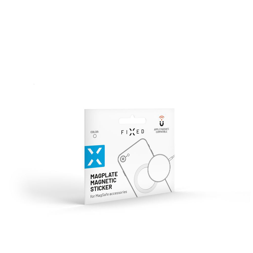 Autocollant Métallique Fixe, Blanc