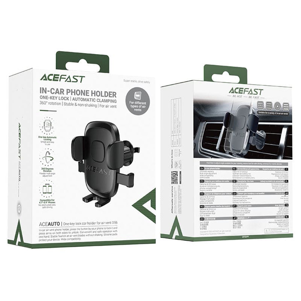 Autohalterung Acefast D56, 4,7 Zoll - 6,9 Zoll, Schwarz