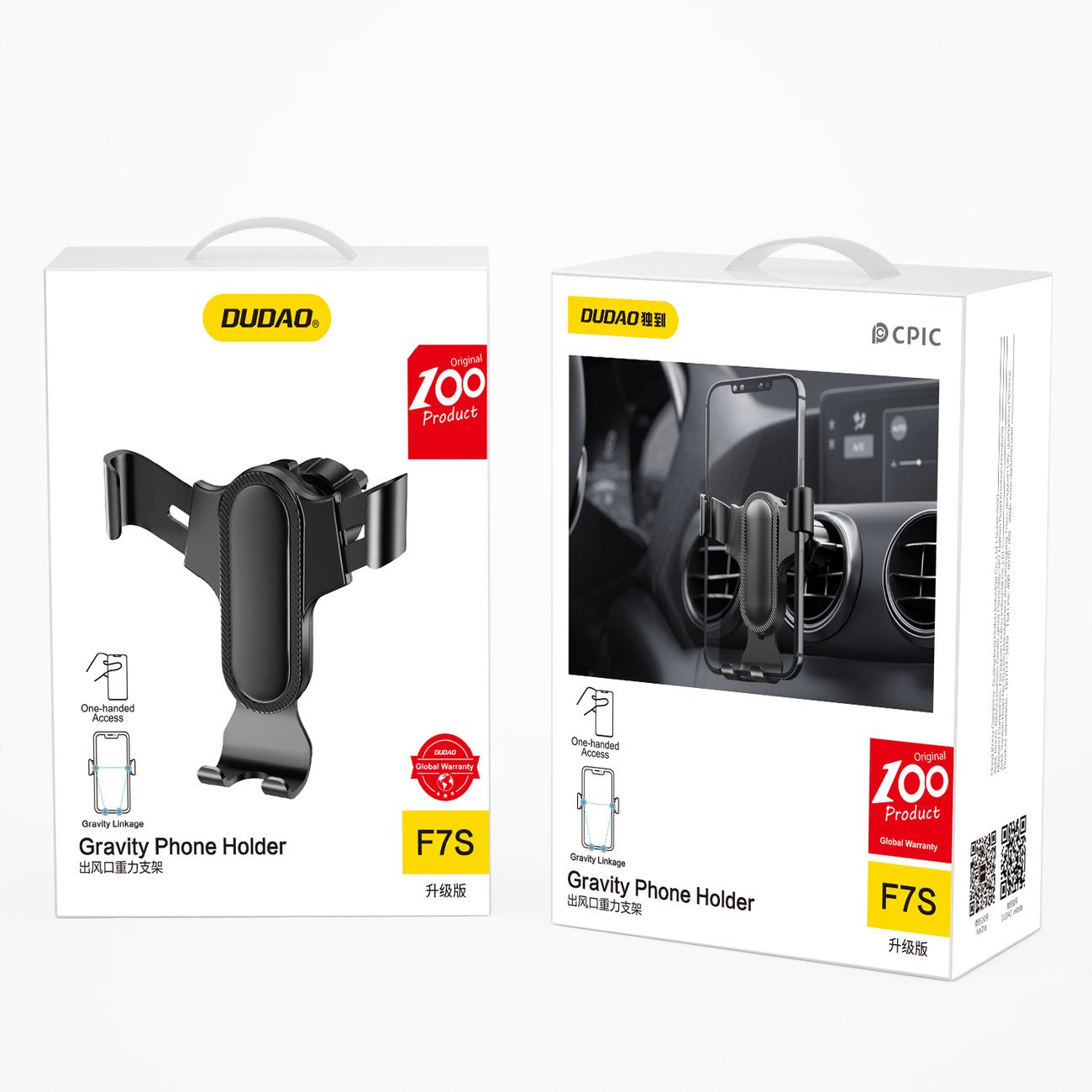 Étui pour voiture Dudao F7s, universel, noir
