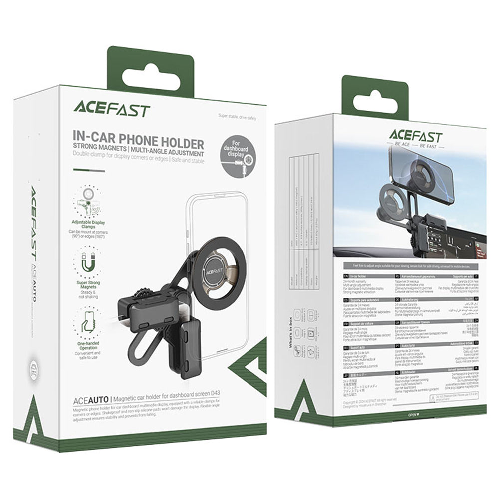 Support Auto Magnétique Acefast D43, Universel, Noir