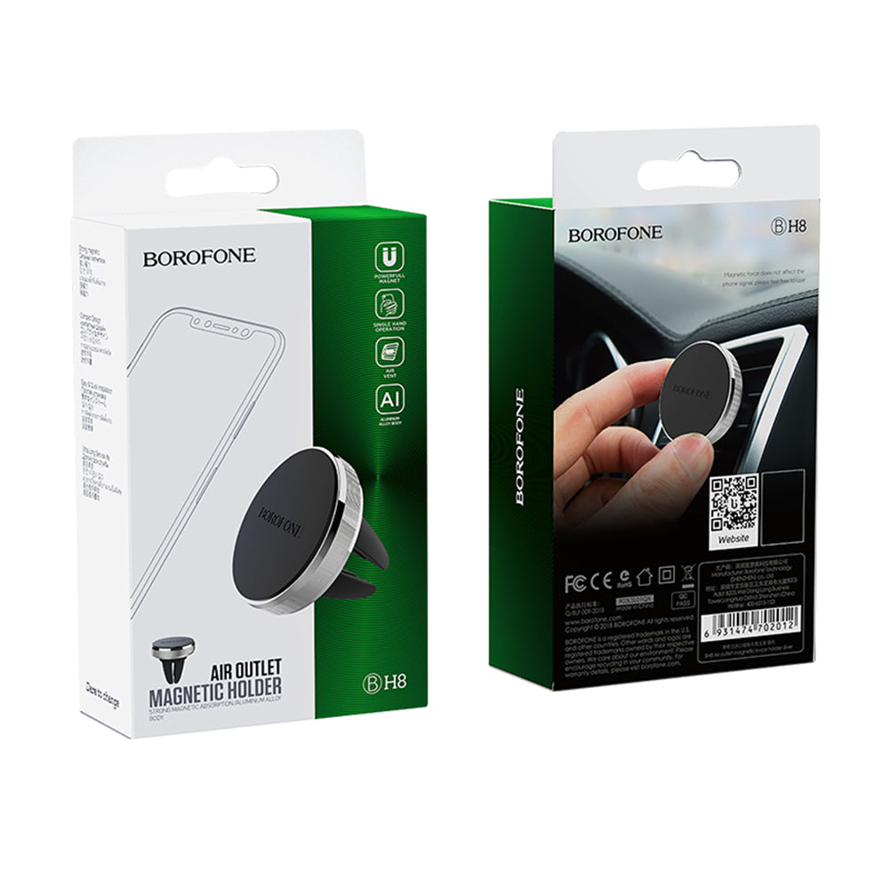 Support Auto Magnétique Borofone BH8, Universel, Noir