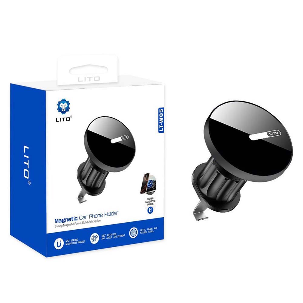 Support Auto Magnétique Lito LT-W05, Universel, Noir