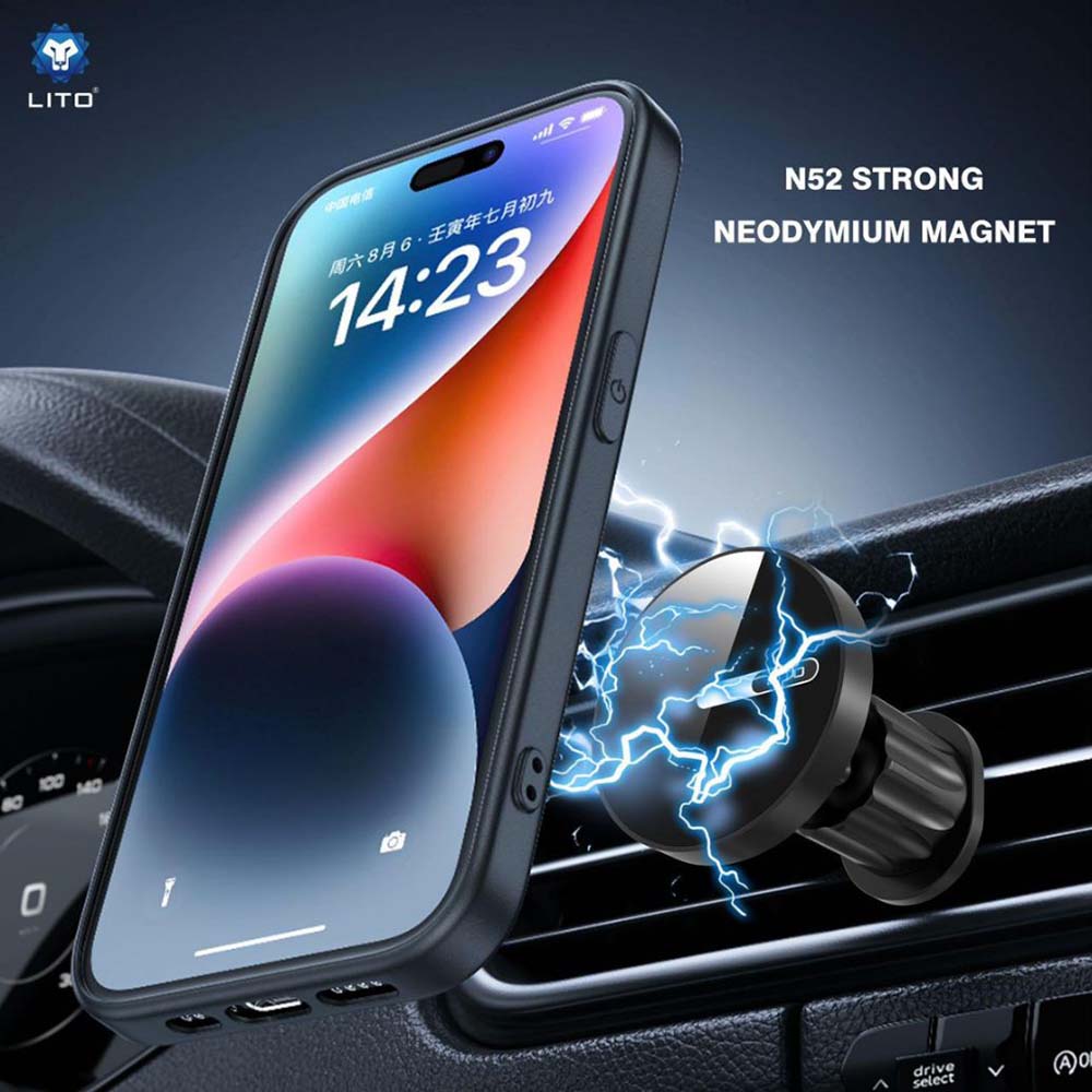 Support Auto Magnétique Lito LT-W05, Universel, Noir