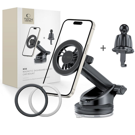 Tech-Protect N56 Support magnétique pour voiture, universel, noir