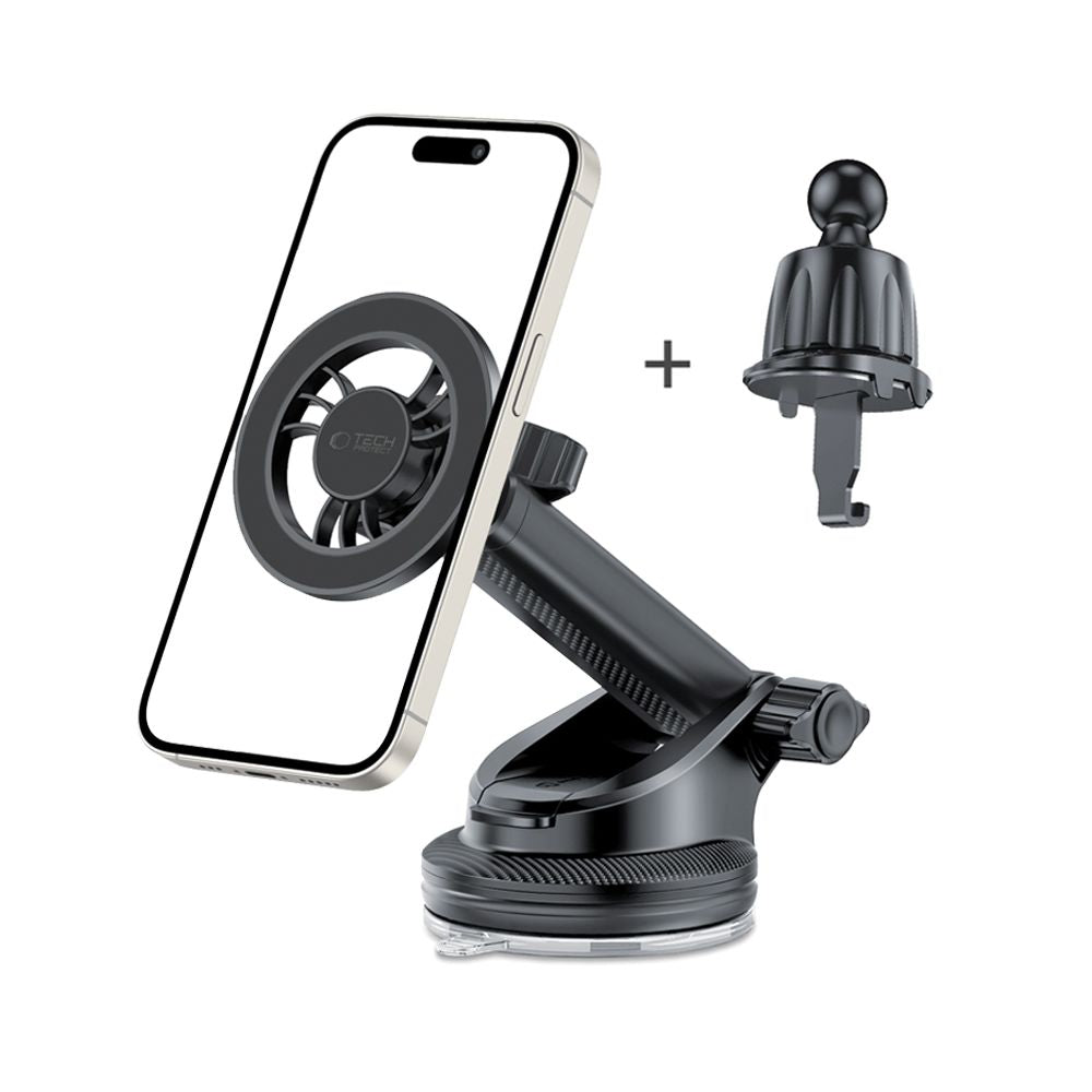 Support Auto Magnétique Tech-Protect N56 2en1, Universel, Noir