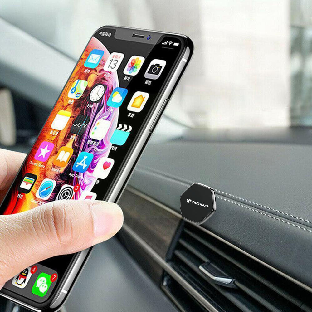 Support Auto Magnétique Techsuit HOLD210-C, Universel, Noir