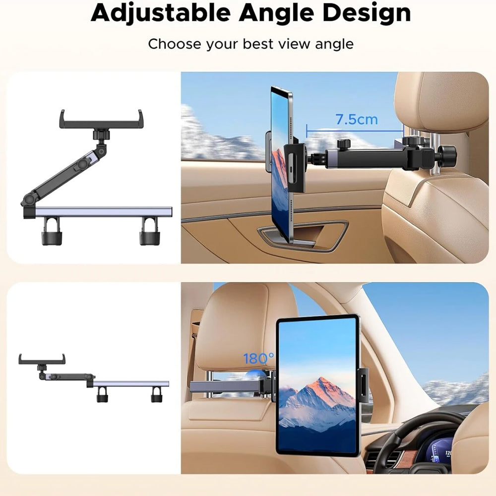 Support Auto Appui-tête UGREEN LP904 (55443) pour Téléphone / Tablette, 4.7 pouces - 9.8 pouces, Noir