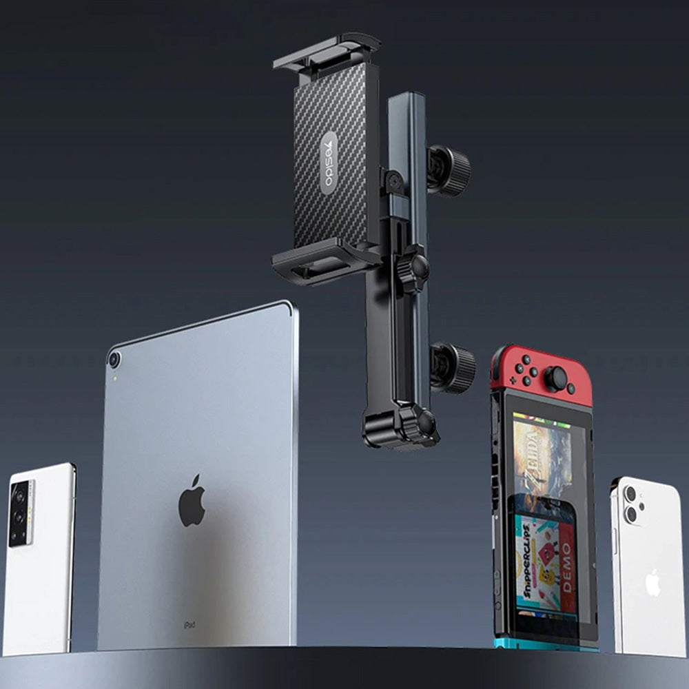 Auto-Kopfstützenhalter Yesido C294 für Telefon / Tablet, 4,7 Zoll - 13 Zoll, Schwarz