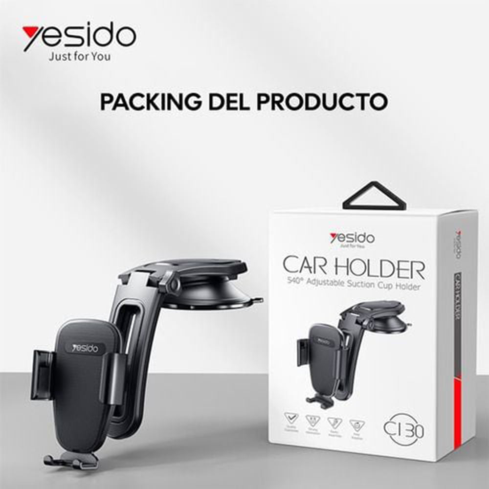 Support Auto Yesido C130, Universel, Noir