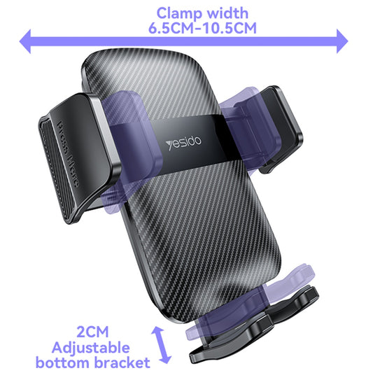Autohalterung Yesido C251, 4,8 Zoll - 7,2 Zoll, Schwarz