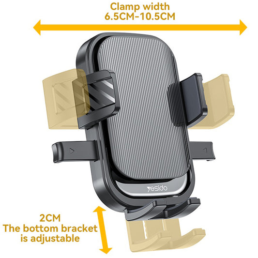Autohalterung Yesido C267, 4.7inch - 7.2inch, Schwarz