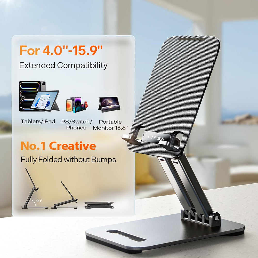 Support de bureau Lisen pour téléphone / tablette, 4 pouces - 15,9 pouces, Noir YL0424080007
