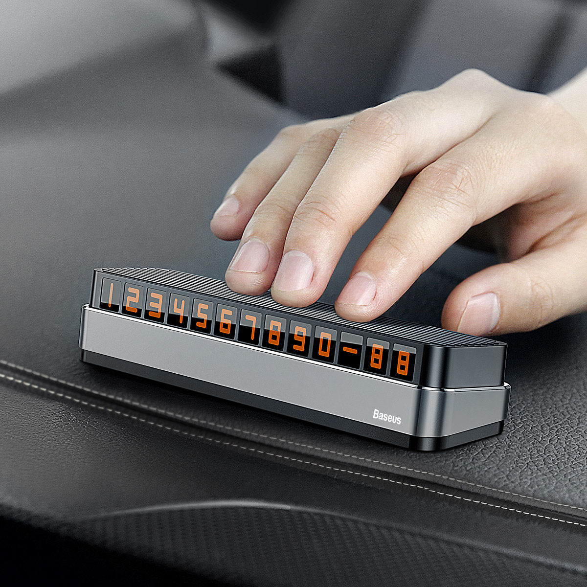 Baseus Moonlight Box Auto-Telefonnummernhalter | Grau | Verstellbar