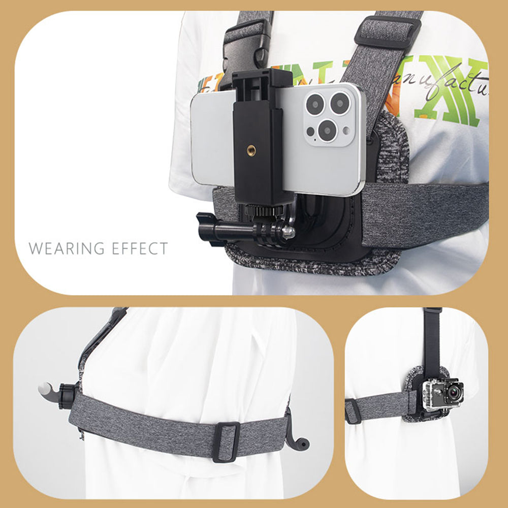 Sportkamerahalterung Techsuit JX-002 für GoPro-Serie, Grau