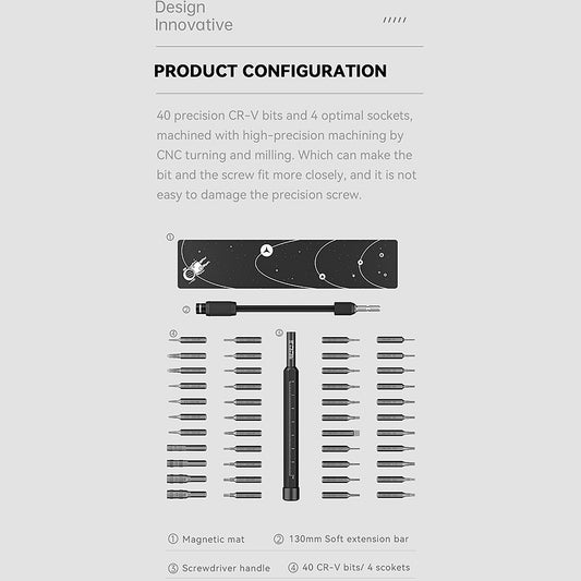 Tournevis Jakemy JM-8180, 47en1, Noir