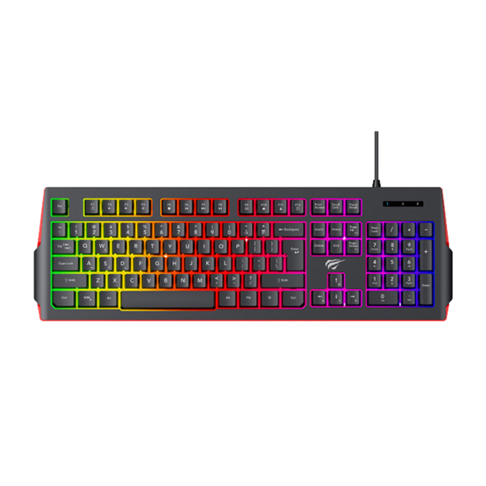 HAVIT KB866L Wired USB Gaming Keyboard, RGB, 1.4m, Black Red