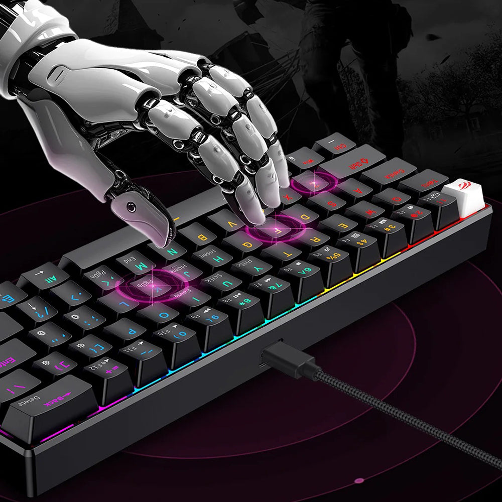 Gaming-Tastatur HAVIT KB903L, RGB, 1,8m, Schwarz