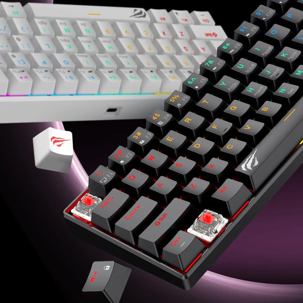 Gaming-Tastatur HAVIT KB903L, RGB, 1,8m, Schwarz