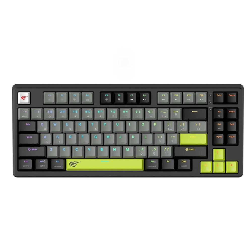 Clavier Gaming Filaire USB HAVIT KB904L, RGB, 1,8m, Noir Vert
